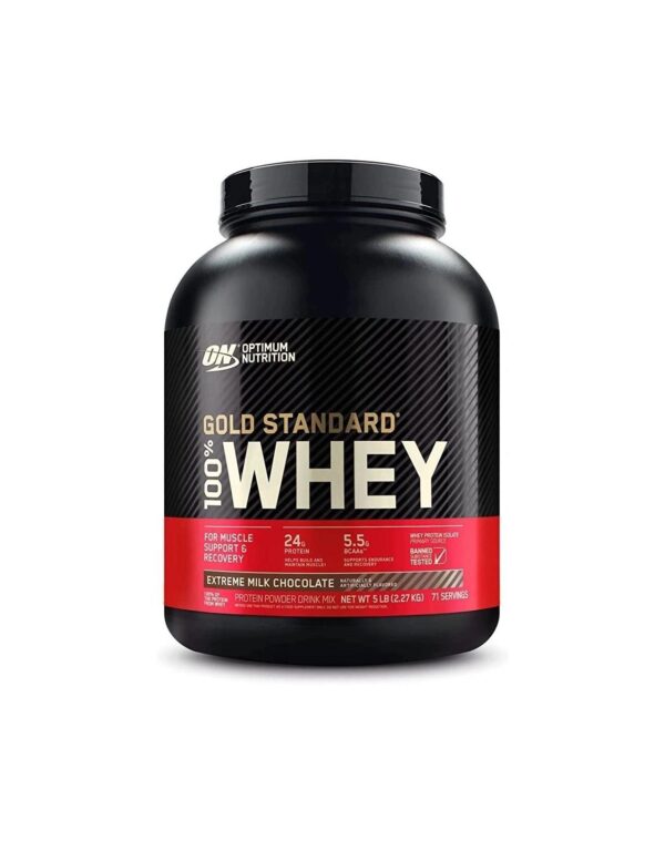 Optimum Nutrition Gold Standard 100% Whey Protein Powder, Extreme Milk Chocolate, 5 Pound (Packaging May Vary)