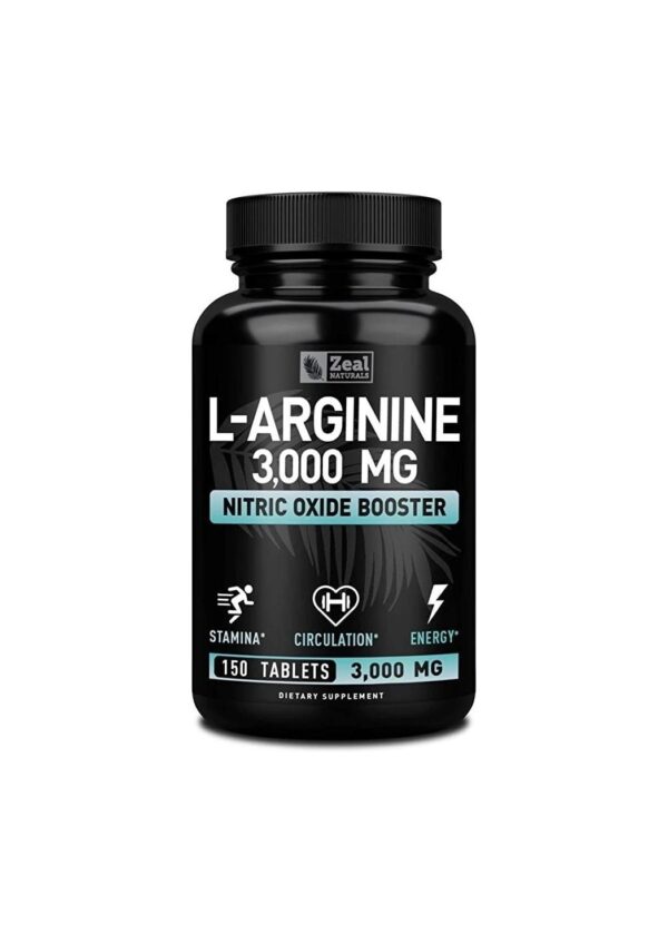 L Arginine 3000mg (150 Tablets | 1000mg) Maximum Dose L-Arginine Nitric Oxide Supplement for Muscle Growth, Pump Vascularity and Energy – L Arginine 1000mg Capsules, Nitric Oxide Booster