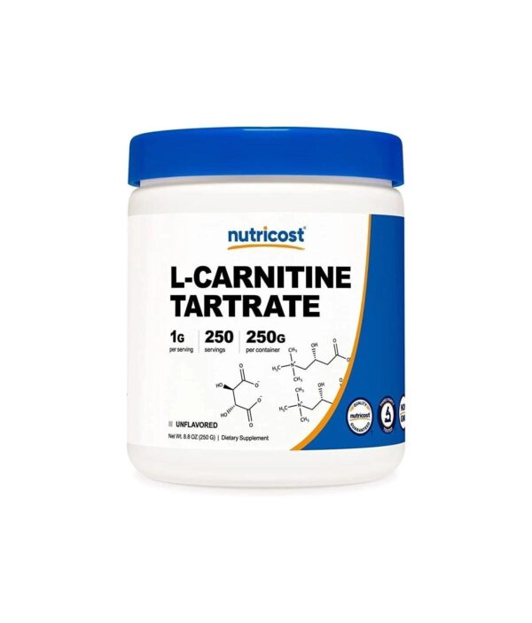 Nutricost L-Carnitine Tartrate Powder (250 Grams) – 1 Gram per Serving, 250 Servings