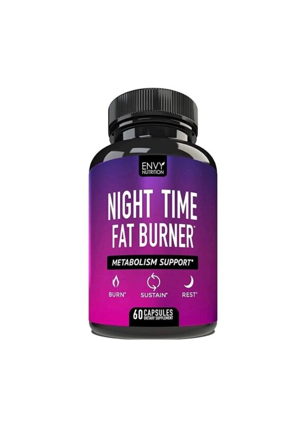 Night Time Fat Burner – Carb Blocker, Metabolism Support, Appetite Suppressant and Weight Loss Diet Pills for Men and Women with White Kidney Bean Extract and Vitamin D3 – 60 Capsules