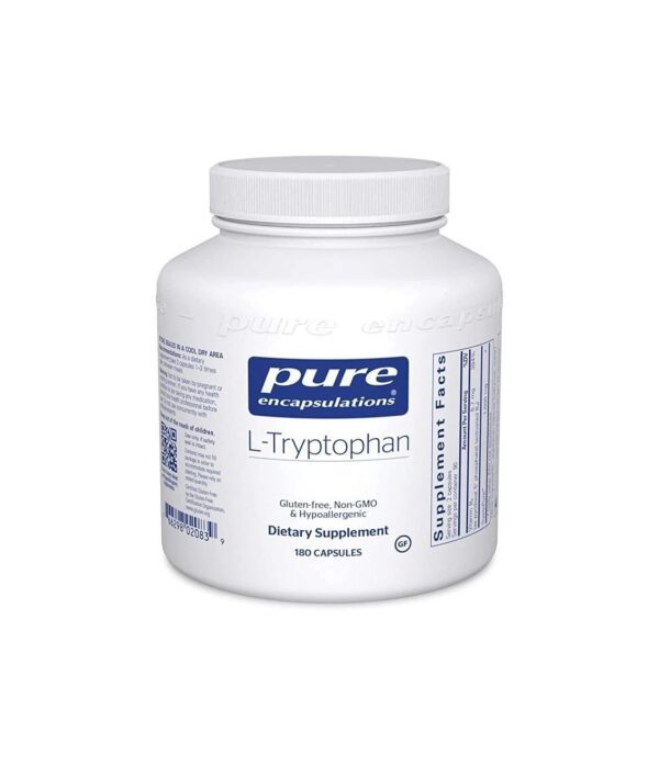 Pure Encapsulations L-Tryptophan | Amino Acid Supplement for Relaxation, Serotonin Support, PMS, Sleep, and Wellness* | 180 Capsules