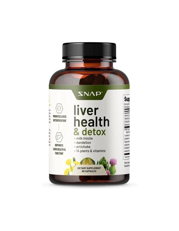 Liver Health Support Supplement – Liver Cleanse Detox & Repair Formula – Fatty Liver Repair & Reversal – Milk Thistle, Artichoke Extract & Dandelion Root Extract (60 Capsules)