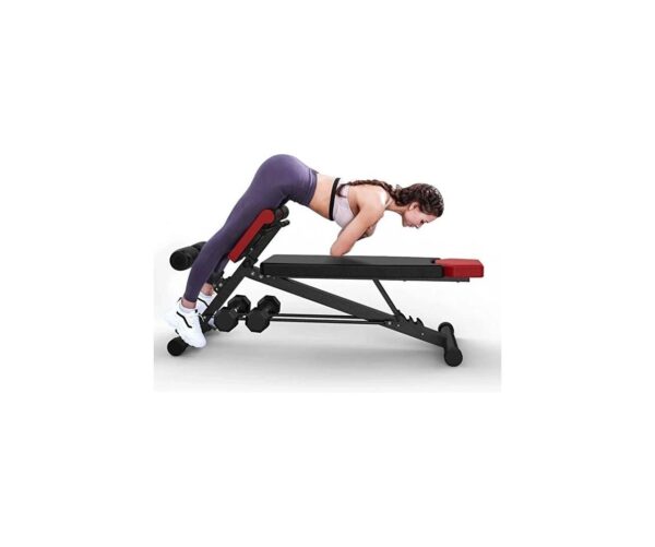 FINER FORM Multi-Functional Adjustable Weight Bench for Total Body Workout ? Hyper Back Extension, Roman Chair, Adjustable Ab Sit up Bench, Decline Bench, Flat Bench. Great Ab Workout Equipment