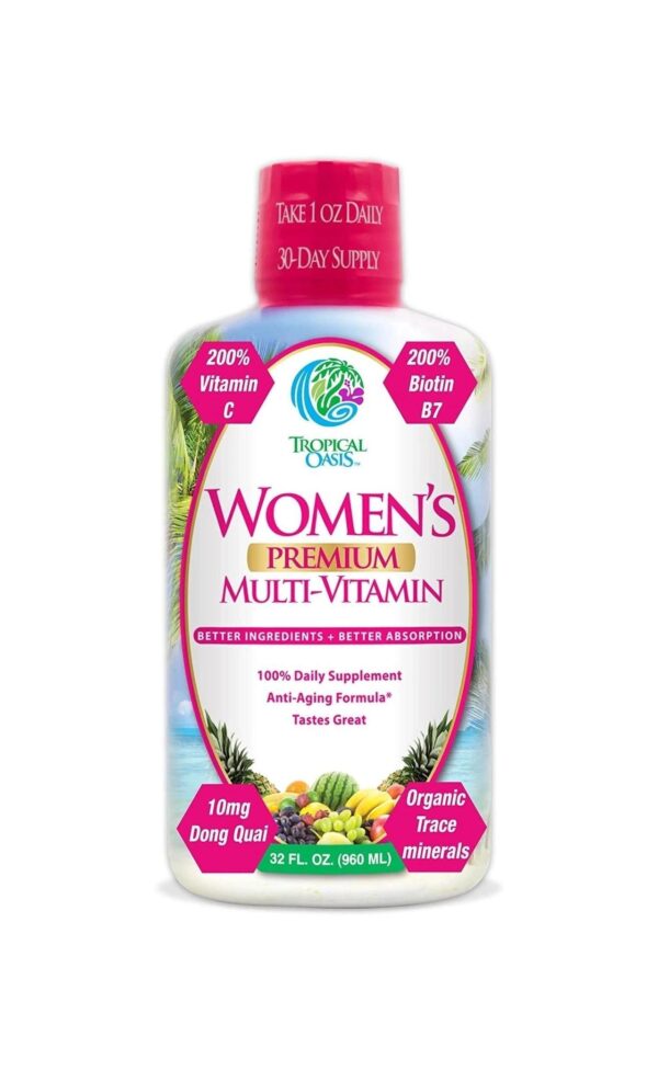 Premium Liquid Multivitamin for Women | Sugar Free Women?s Multivitamin | 100+ Vitamins, Minerals & Herbs Promote Anti-Aging, Heart, Brain & Bone Health |98% Absorption Rate