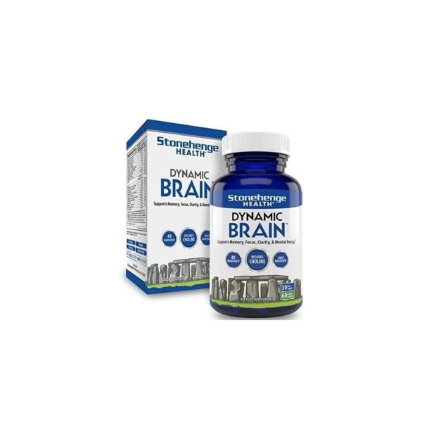 Stonehenge Health Dynamic Brain Supplement ? Memory, Focus, & Clarity? Formulated with 40 Unique Nootropic Ingredients: Choline, Phosphatidylserine, Bacopa Monnieri, and Huperzine A
