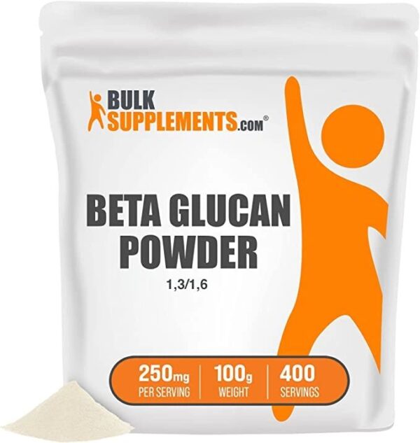 BULKSUPPLEMENTS.COM Beta Glucan Powder (1,3/1,6) – Beta Glucan Supplements – Immune Support Supplement – Fiber Supplement – Beta-Glucan 250mg Powder (100 Grams – 3.5 oz)