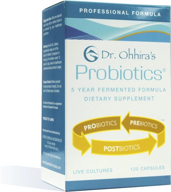 Dr. Ohhira?s Probiotics Professional Formula with 5 Year Fermented Prebiotics, Live Active Probiotics and The only Product with Postbiotic Metabolites, 120 Capsules