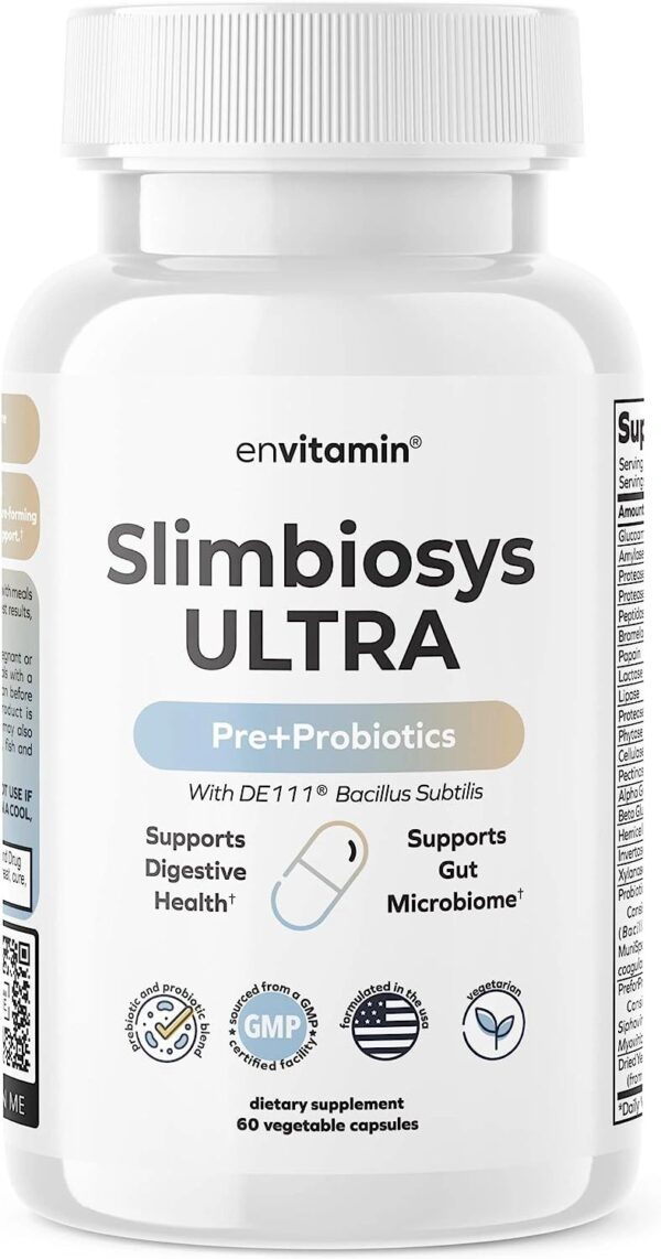 envitamin Slimbiosys Ultra Probiotic Capsule – Pre & Probiotics – Support Your Microbiome Visit the envitamin Store