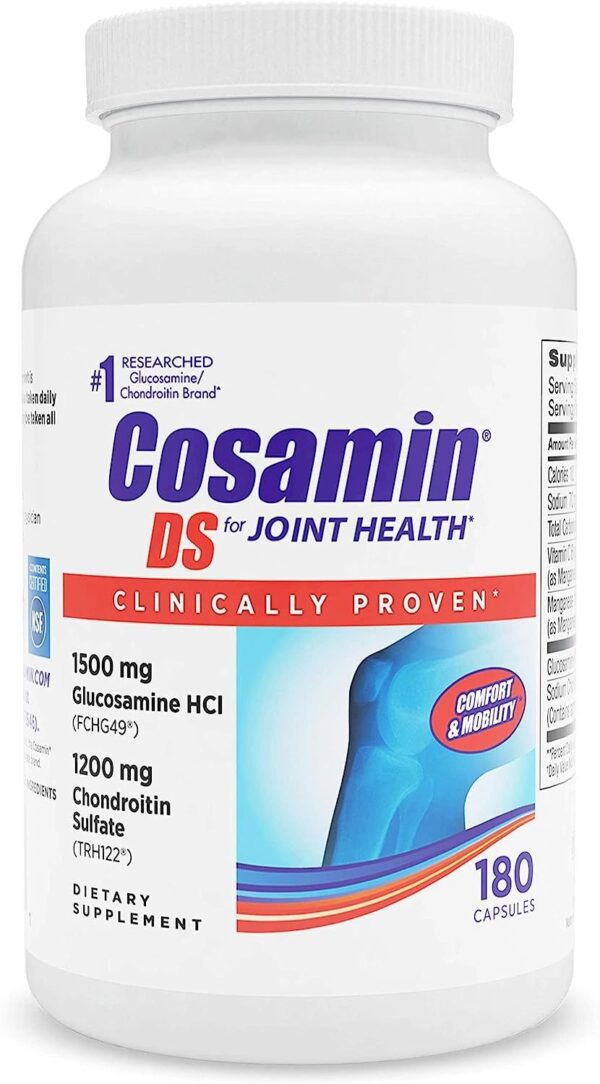 Nutramax Cosamin? DS Joint Health Supplement with Glucosamine & Chondroitin for Men?s & Women’s Joint Health, 180 Capsules